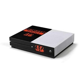 skinit decal gaming skin compatible with xbox one s console - officially licensed nfl cincinnati bengals black performance series design