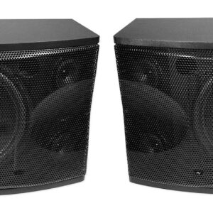 Rockville Pair KPS12 12" 3-Way 1600 Watt Karaoke Speakers+Wall Brackets/MDF, Black