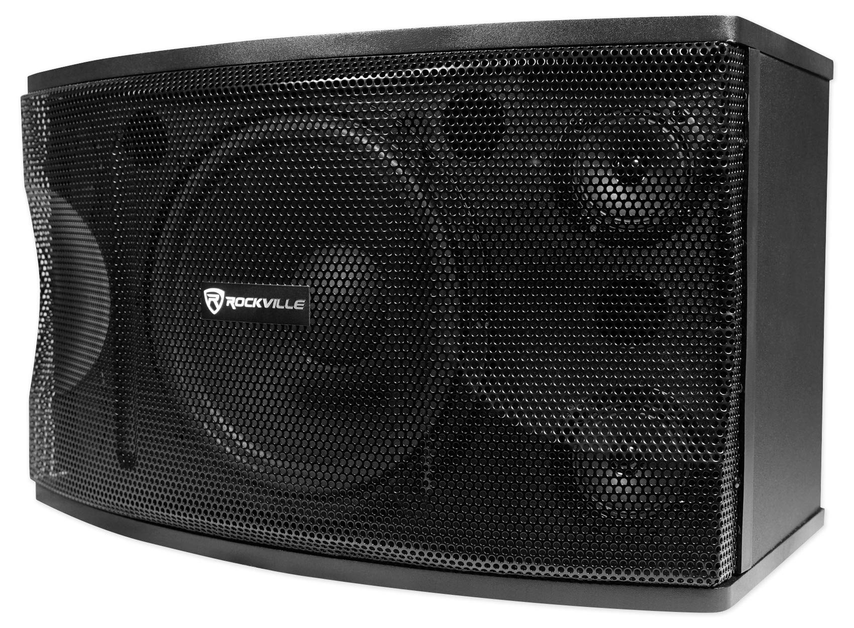 Rockville Pair KPS12 12" 3-Way 1600 Watt Karaoke Speakers+Wall Brackets/MDF, Black