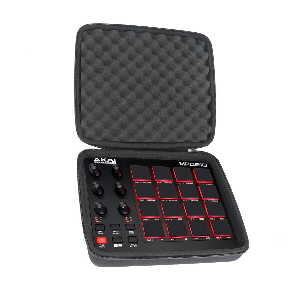 co2CREA Hard Travel Case replacement for Akai Professional MPD218 | MIDI Drum Pad Controller