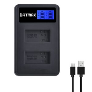 Batmax Battery (4-Pack) and LCD Dual USB Charger for Gopro 3 GoPro HERO3+, HERO3 and GoPro AHDBT-201, AHDBT-301, AHDBT-302 Action Cameras