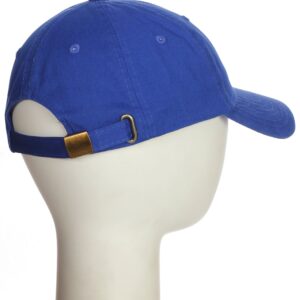 Sports Team Coach Baseball Hat Layered Arch Letters Unstructured Low Profile Cap, Blue Hat White Red Letters