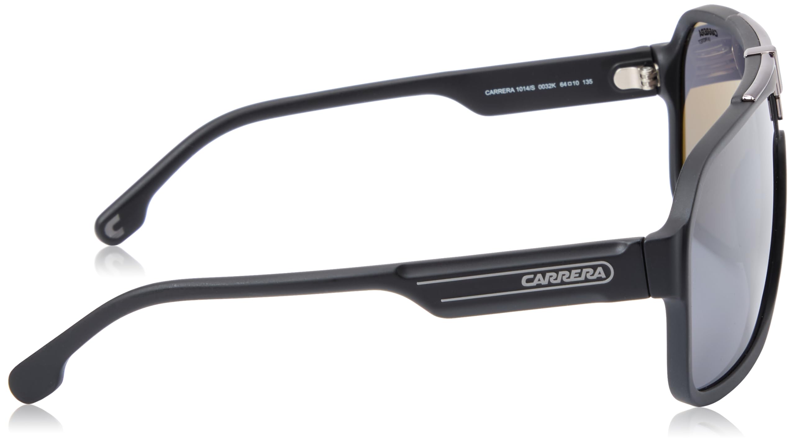 Carrera Men's 1014/S Shield Sunglasses, Black/Brown Gradient, 64mm, 10mm