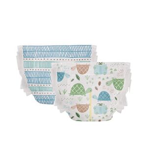 The Honest Company Clean Conscious Diapers | Plant-Based, Sustainable | Turtle Time + Dots & Dashes | Club Box, Size 2 (12-18 lbs), 76 Count