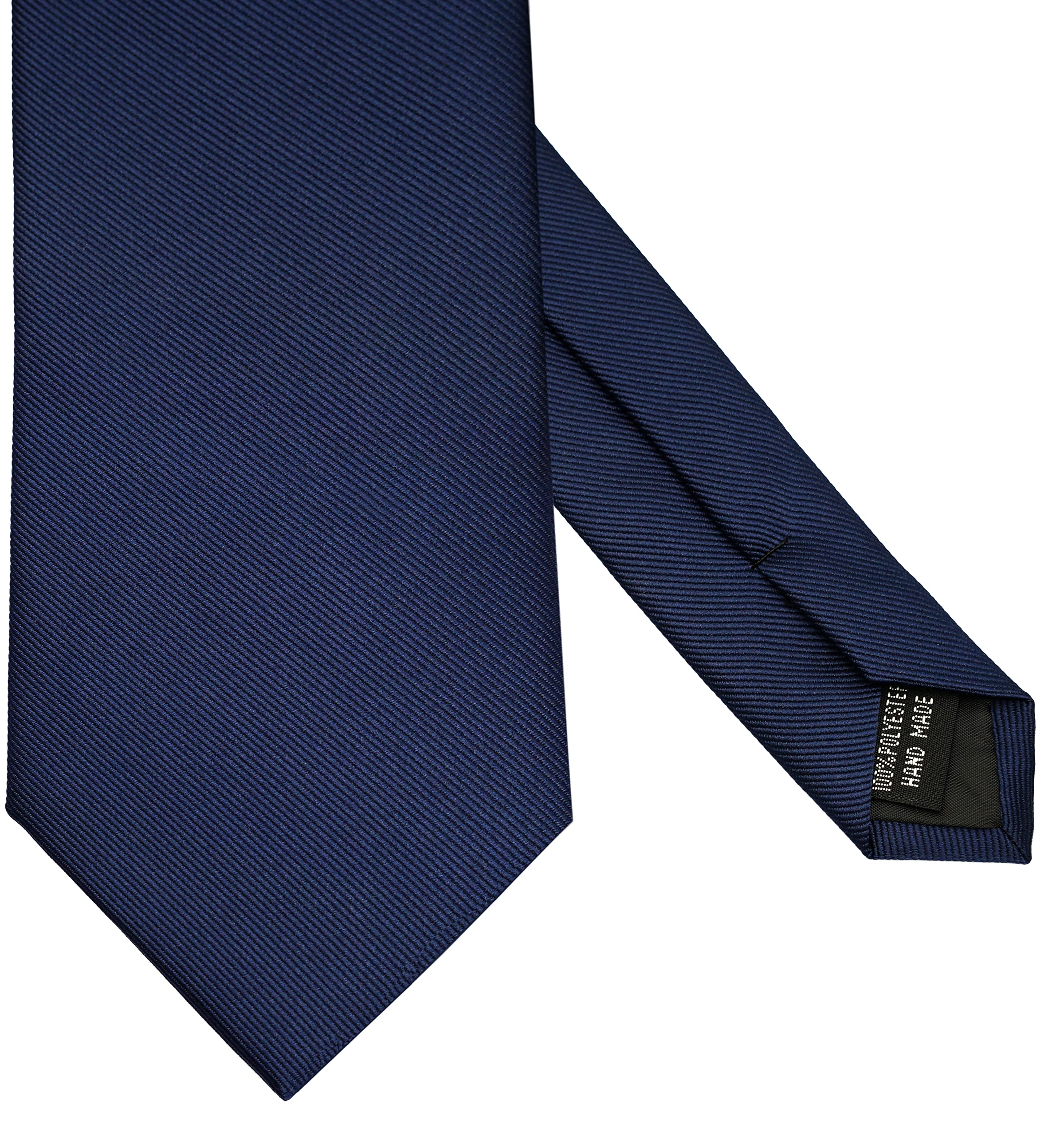 ZENXUS Extra Long Solid Tie for Men Big and Tall, Deep Navy XL Tie 63 inch