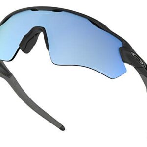 Oakley Radar EV Path Sunglasses (Matte Black Frame/Deep Prizm Water Polarized Lens) with Lens Cleaning Kit (Black)