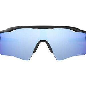 Oakley Radar EV Path Sunglasses (Matte Black Frame/Deep Prizm Water Polarized Lens) with Lens Cleaning Kit (Black)