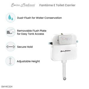 Swiss Madison Well Made Forever SM-WC324 Toilet Tank Carrier, For 2 x 4 Residential Studs, White