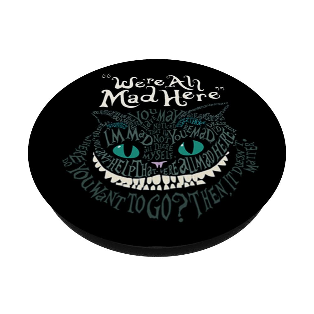 Cheshire Alice Cat We're All Mad Here Wonderland PopSockets PopGrip: Swappable Grip for Phones & Tablets PopSockets Standard PopGrip