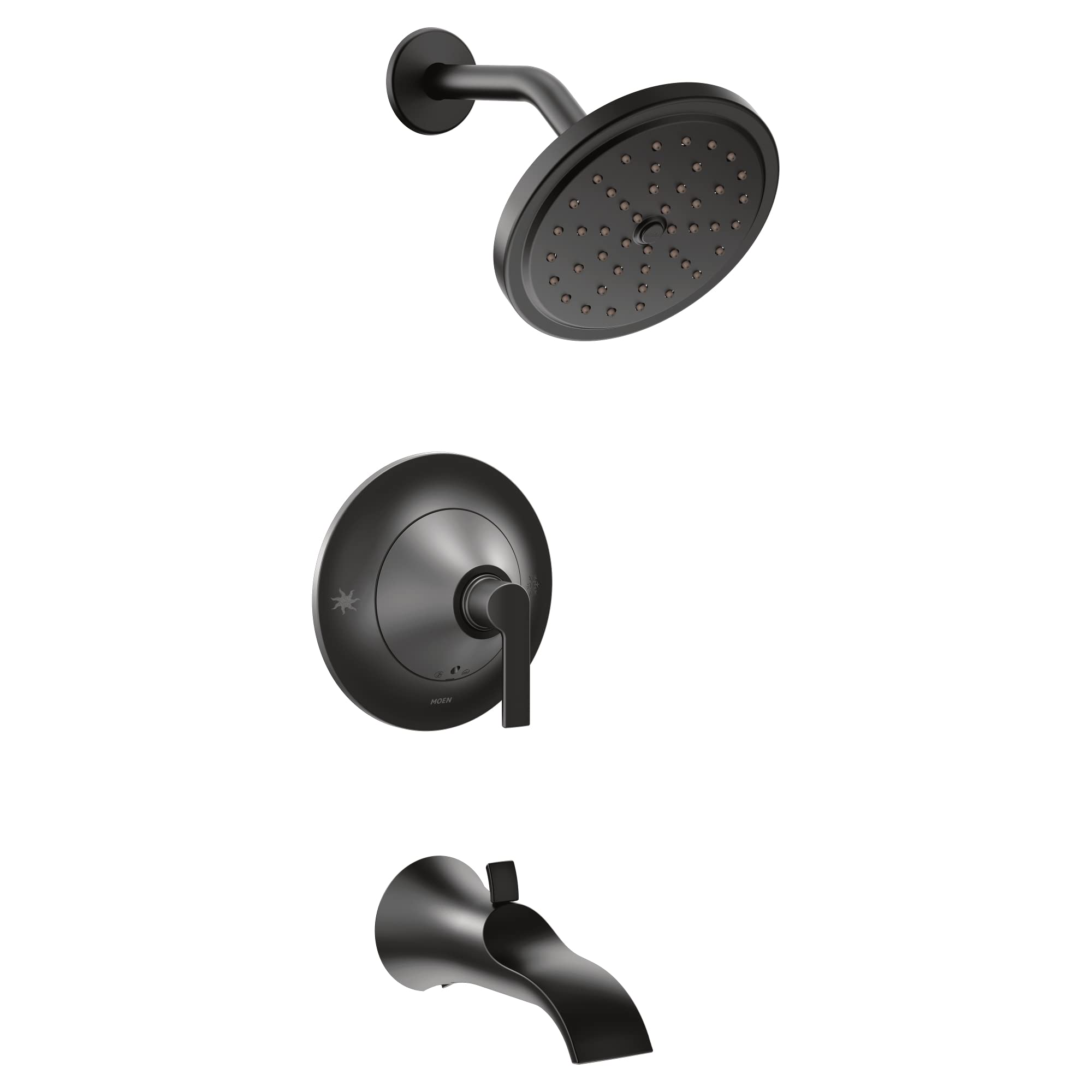 Moen TS2203EPBL Doux Posi-Temp Pressure Balancing Tub and Eco-Performance Shower Trim Kit, Valve Required, Matte Black