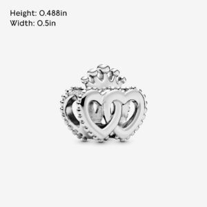 Pandora Jewelry United Regal Hearts Sterling Silver Charm