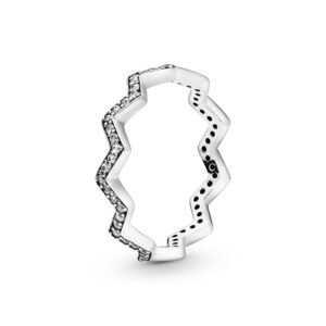 pandora shimmering zigzag, clear cz