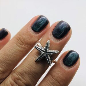 Starfish Ring 925 Sterling Silver Vintage Boho Chic Animal Sea Jewelry (8)