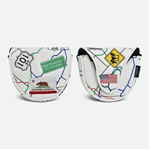 prg originals route 66 mallet putter cover (white)