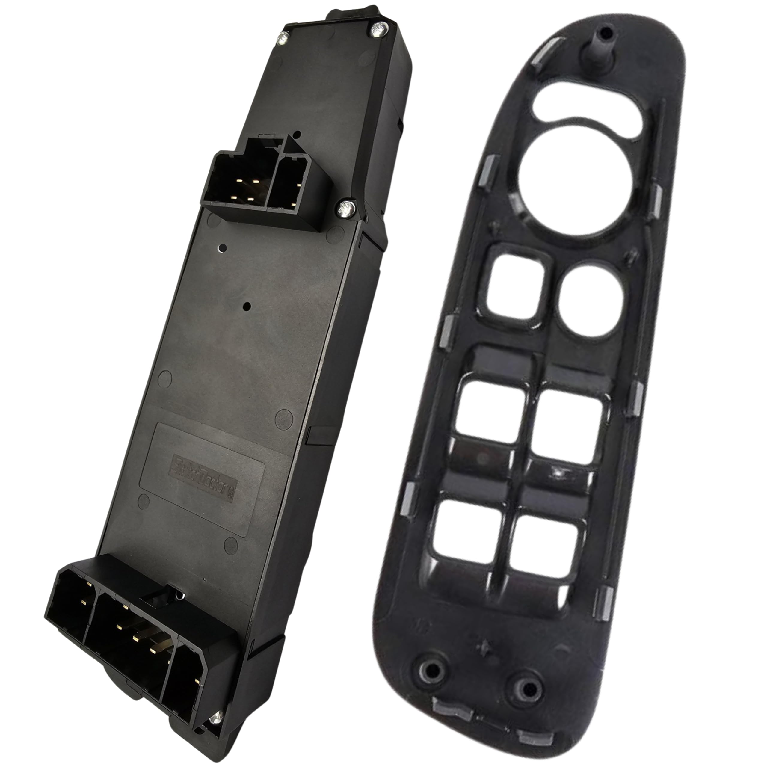 SWITCHDOCTOR Window Master Switch and Gray Bezel Set for 2002-2008 Dodge Ram 1500 2500 3500 (Quad Cab) (68171680AA, 56049805AB, 56049805AA, 56045334AE) (Medium Slate Gray)