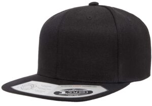 flexfit mens 110 classic snapback baseball cap, black