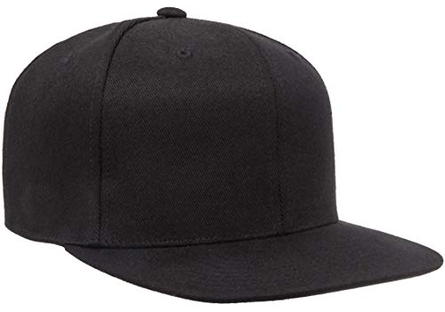 Flexfit Mens 110 Classic Snapback Baseball Cap, Black