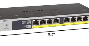 NETGEAR 8-Port Gigabit Ethernet Unmanaged PoE Switch (GS108LP) - with 8 x PoE+ @ 60W Upgradeable, Desktop, Wall Mount or Rackmount, and Limited Lifetime Protection