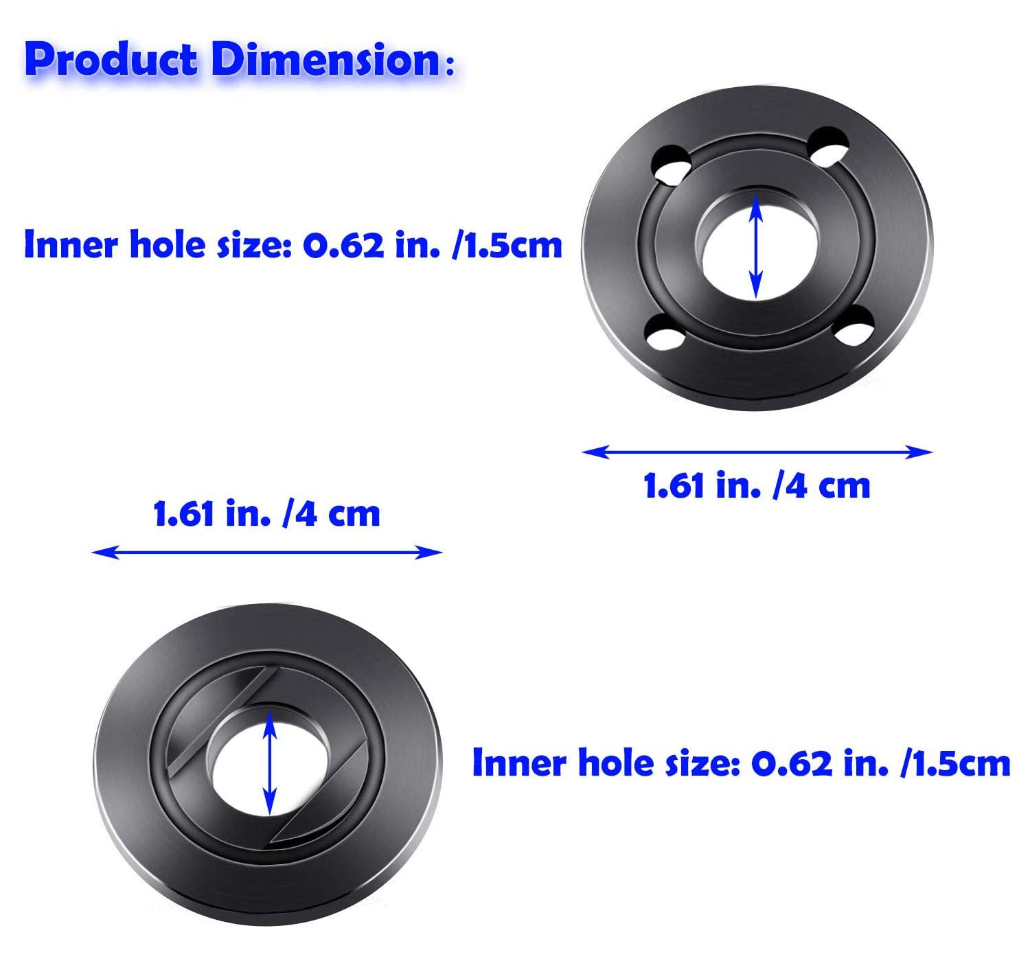 Ketofa Angle Grinder Flange Nut for Dewalt Ryobi Milwaukee Black & Decker Metal Inner Outer Flange Nut 224399-1 193465-4 224568-4 Parts (2 Set)