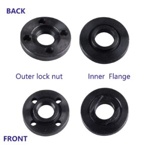 Ketofa Angle Grinder Flange Nut for Dewalt Ryobi Milwaukee Black & Decker Metal Inner Outer Flange Nut 224399-1 193465-4 224568-4 Parts (2 Set)