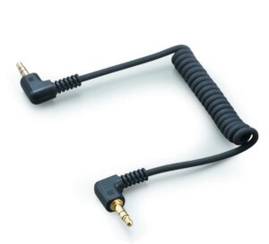 zoom smc-1 stereo mini cable for dslr camera, 3.5mm trs to trs cable, connect zoom audio recorder to dlsr camera