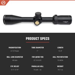 Athlon Optics Neos 4-12x40 Riflescopes (BDC 22 RIMFIRE)