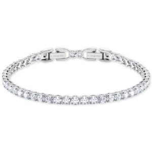 SWAROVSKI Crystal Deluxe White Rhodium-Plated Tennis Bracelet