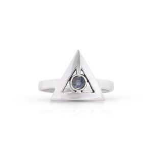 koral jewelry moonstone triangle ring sterling silver vintage boho chic (6)