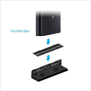 Dobe PS4 Pro Dual Charging Dock Veritcal Stand USB HUB with Cooling Fan for Sony PlayStation 4 Pro and PS4 Slim System