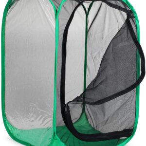 RESTCLOUD 36" Large Monarch Butterfly Habitat, Giant Collapsible Insect Mesh Cage Terrarium Pop-up 24 x 24 x 36 Inches