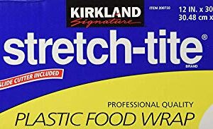 Kirkland Signature Stretch-Tite Plastic Food Wrap - Parent (6000 SQ. FT (2 Pack, 12" x 3000 SQ. FT Each))