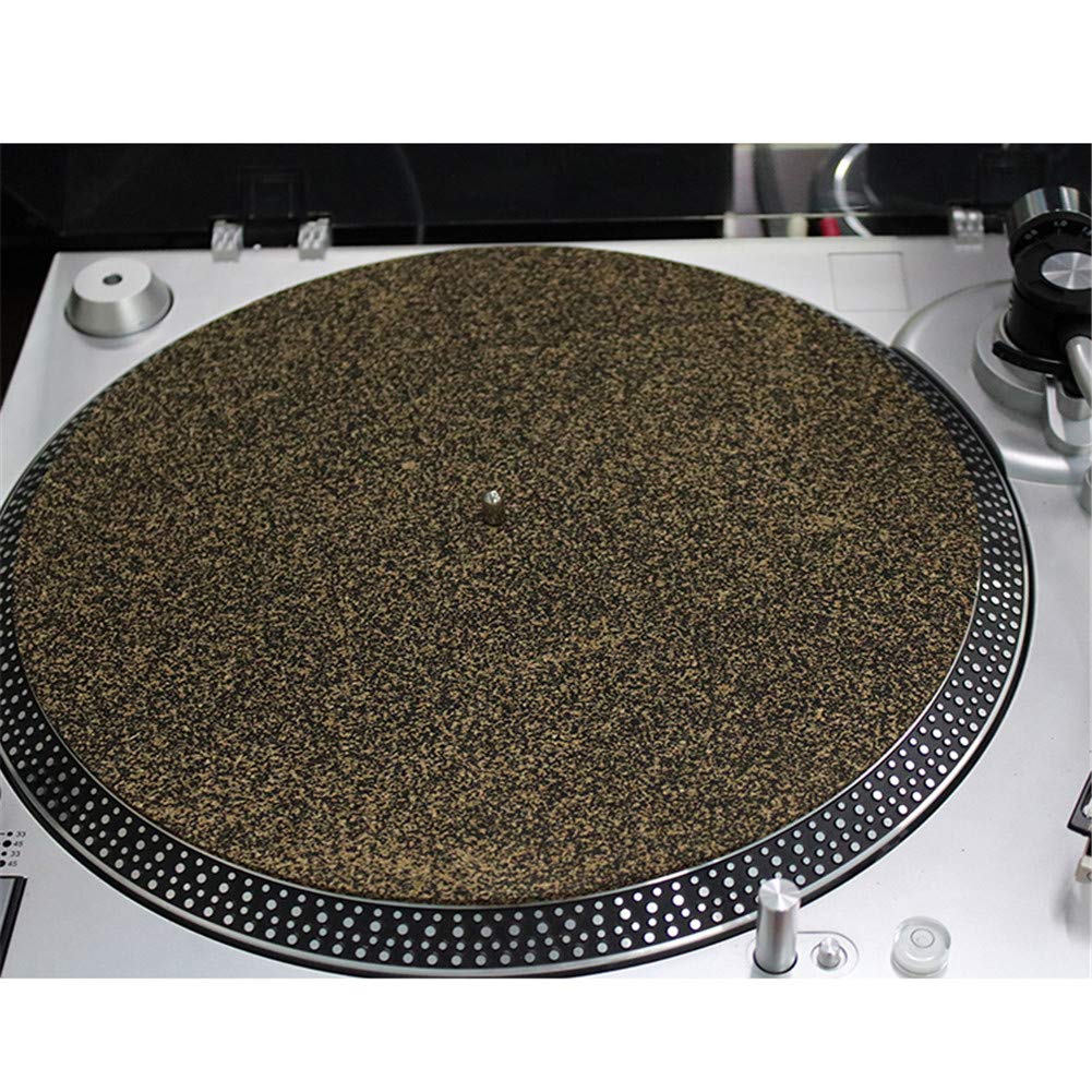 Turntable Slip Mat Rubber Cork – Anti Static 1/8 thick Vinyl Record Player Slipmat by Record-Happy. A Basic and Defining Upgrade for The Demanding Audiophile. Improves Sound Quality and Reduces Noise