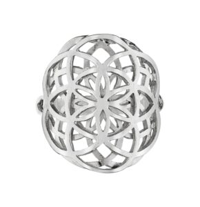 dabble seed of life ring sterling silver 925 sacred geometry flower of life yoga jewelry (6)