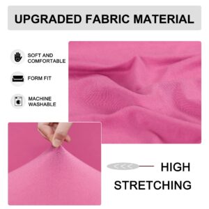 uxcell Stretch Sofa Cover Couch Covers Solid Classic for Sofas Loveseat Armchair Universal Elastic Polyester Furniture with One Pillowcase X-Large Fuchsia