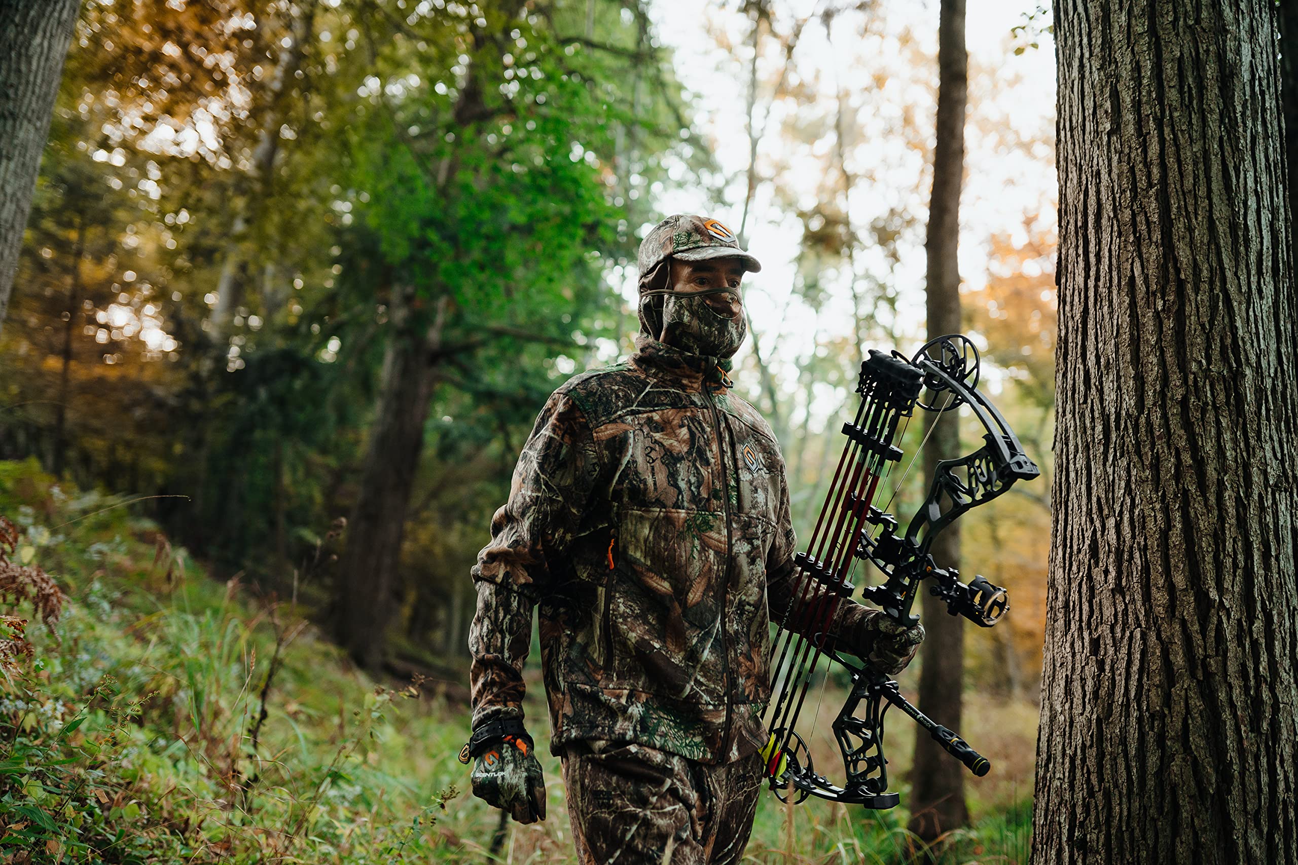 ScentLok Savanna Lightweight Camo Shooter Gloves for Hunting and Outdoor Use (Realtree Edge, Large)