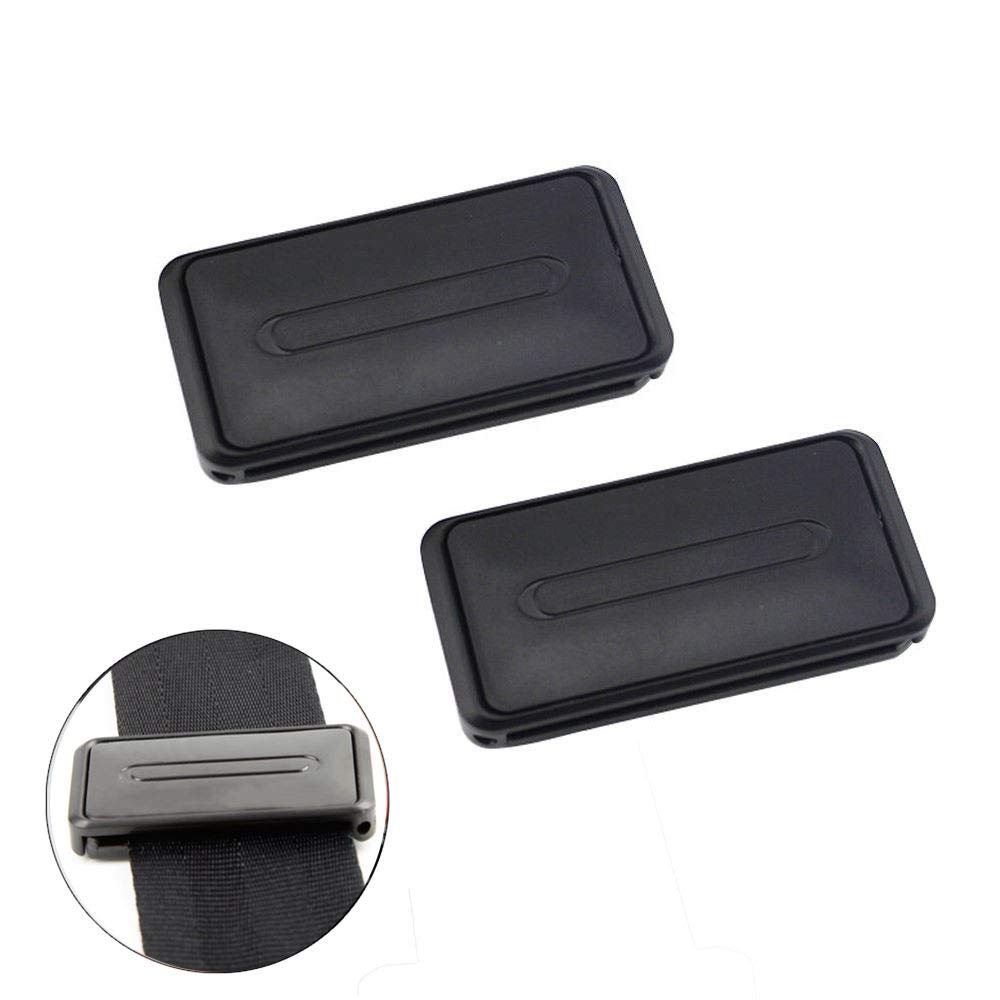 Car Seat Belt Adjuster, Seatbelt Clips | Smart Adjust Seat Belts to Relax Shoulder Neck Give You a Comfortable and Safe Experience | 2PCS Black