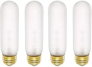 bulbrite 40t10f 40-watt incandescent t10 tubular light, frost (frost - 4 pack)