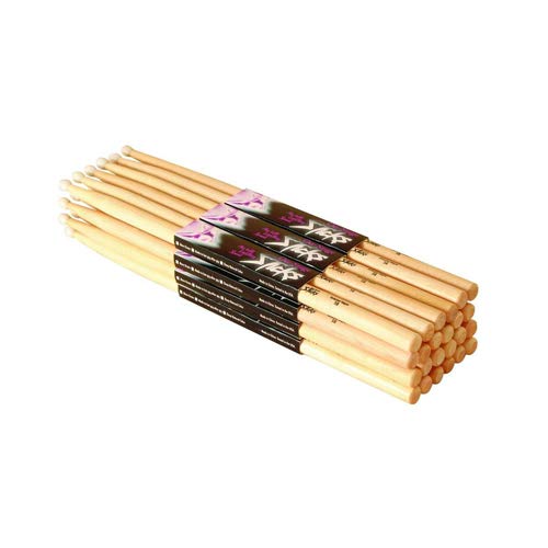 On-Stage Wood Tip Maple Wood 5A Drumsticks 24-Pairs