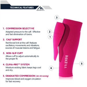 NEWZILL Compression Calf Sleeves (20-30mmHg) for Men & Women - Perfect Option to Our Compression Socks - for Running, Shin Splint, Medical, Travel, Nursing, Cycling (L/XL, Solid Pink)