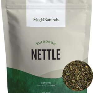 MagJo Naturals Nettle Leaf Tea, 1lb (16Oz) Cut and Sifted: Bulk European Stinging Nettle (Urtica Dioica)