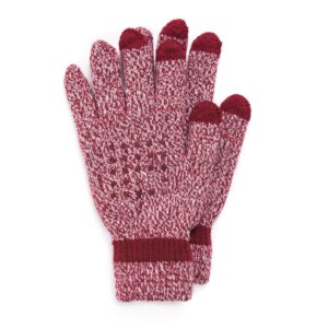 Muk Luks Women's Touchscreen Gloves, red, OSFM