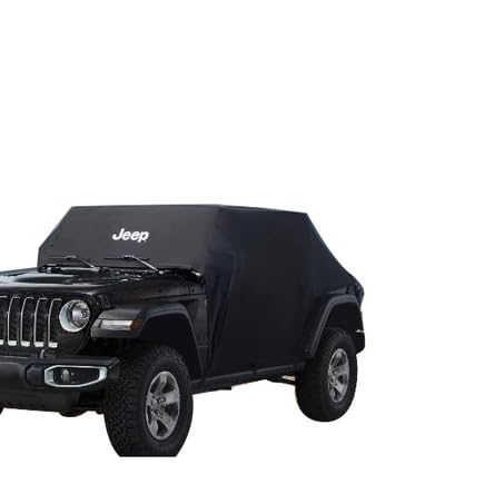 Mopar 82215371 Vehicle Cab Cover (Wrangler JL, 2-Door)) Vehicle Cover is designed to protect the vehicle from dirt and debris. Black Evolution material fits two-door Jeep Wrangler (JL)