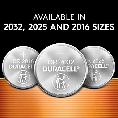 Duracell CR2025 3V Lithium Battery, Child Safety Features, 2 Count Pack, Lithium Coin Battery for Key Fob, Car Remote, Glucose Monitor, CR Lithium 3 Volt Cell