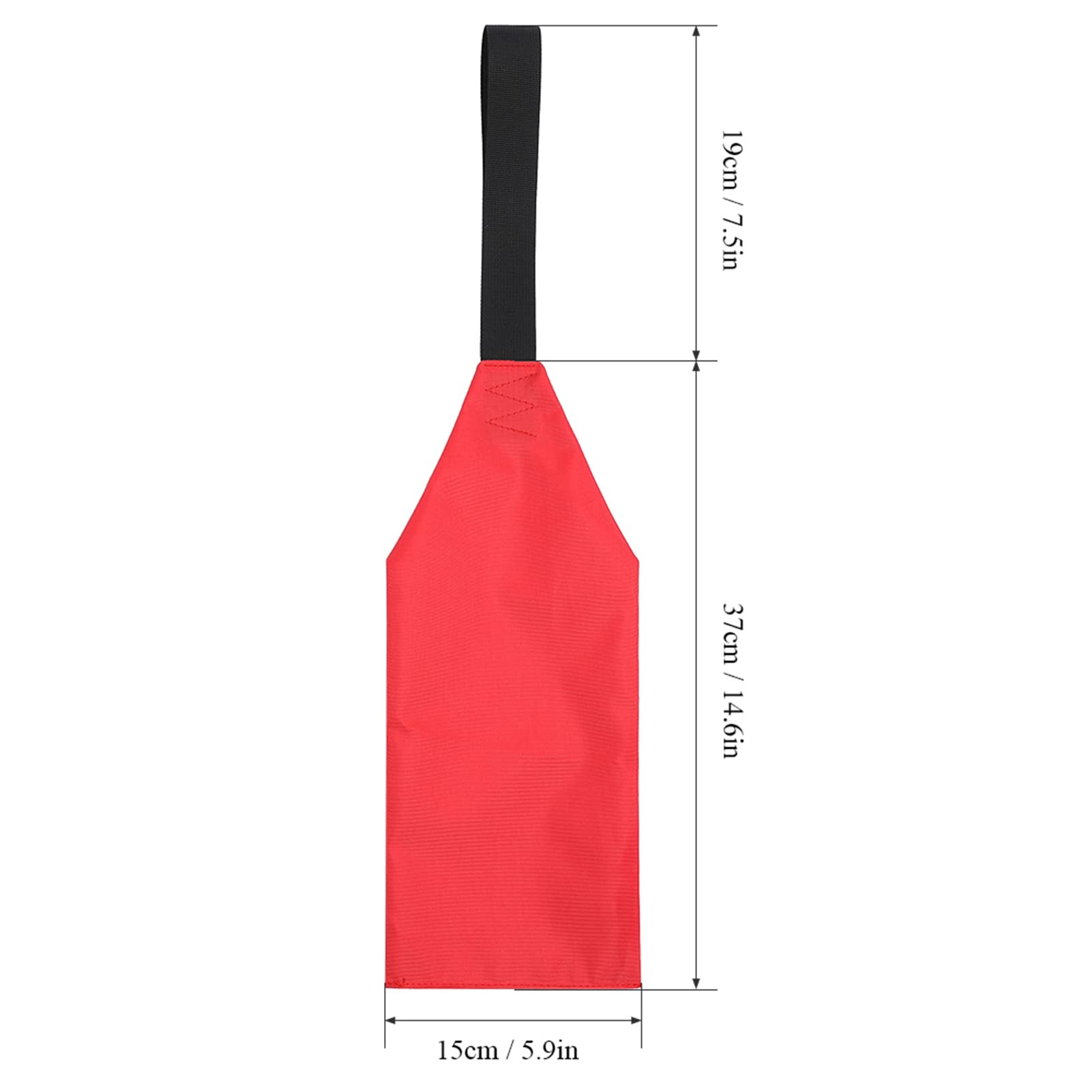 Lixada Red Safety Travel Flag for Kayak Canoes SUP Towing Warning Flag with Webbing (1 PCS)