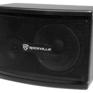 Rockville Pair KPS65 2-Way 400 Watt Karaoke Speakers+Wall Brackets/MDF, Black, 6.5"