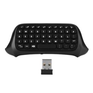 mini keyboard for xbox one, 2.4g receiver chatpad message game controller keyboard for xbox one, black