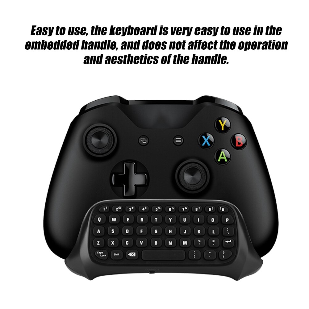 Mini Keyboard for Xbox One, 2.4G Receiver Chatpad Message Game Controller Keyboard for Xbox One, Black