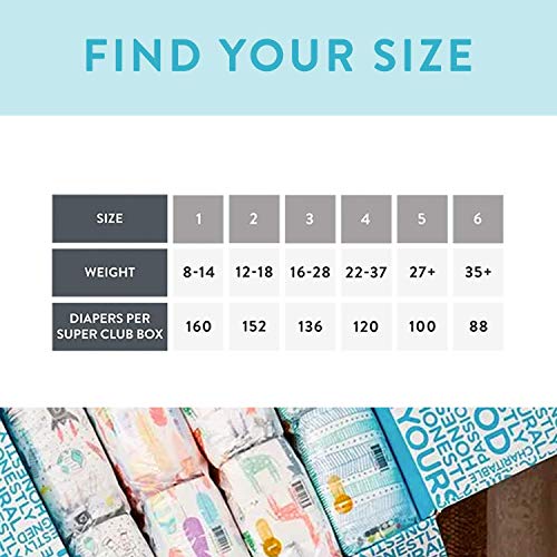 The Honest Company Diapers - Newborn, Size 0 - Pandas Print | TrueAbsorb Technology | Plant-Derived Materials | Hypoallergenic | (pack of 4)