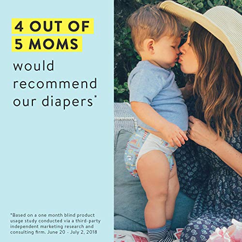 The Honest Company Diapers - Newborn, Size 0 - Pandas Print | TrueAbsorb Technology | Plant-Derived Materials | Hypoallergenic | (pack of 4)