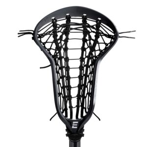 epoch lacrosse - women's purpose 15 lacrosse head with ladder pocket, strung head, 15-degree bottom rail, composite injected polymer, crafted in usa - black